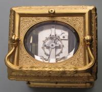 Holingue freres for Grohe engraved gorge carriage clock escapement