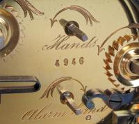 Soldano engraved gorge carriage clock arrow