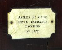 McCabe carriage clock 2777 label