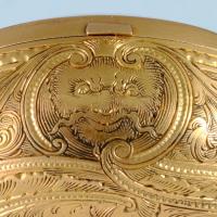 Fine Gold Repousse Pair Case by Moser