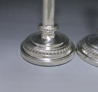 SC Younge Georgian silver telescopic candlesticks 1823