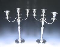 Pair of Silver Candelabra Fordham and Faulkner 1912
