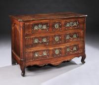 Louis XV Provincial Three Drawer Commode