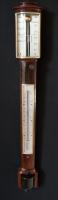 Dollond - London. Mahogany bow-front Stick Barometer. c1820