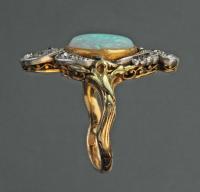 ART NOUVEAU (1890-1910) ART NOUVEAU Opal & Diamond Ring