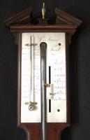 Christmas Aiano - London. 18th Century mahogany Stick Barometer