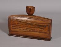 S/3520 Antique Treen Early 20th Century Miro Wood Pipe Stand