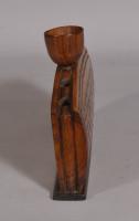 S/3520 Antique Treen Early 20th Century Miro Wood Pipe Stand