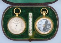 Travelling Barometer and Compass Set
