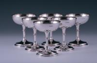 silver champagne cups coupes 1966