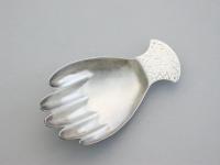 George III Silver 'Hand' Caddy Spoon