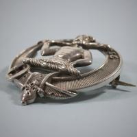SHAW Scottish Antique Silver Clan Badge. Circa 1880