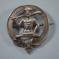 SHAW Scottish Antique Silver Clan Badge. Circa 1880