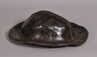 S/3556 Antique 19th Century Leather Child's Hat