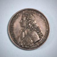 RARE GEORGE II Silver PRINCE of ORANGE & DUKE of CUMBERLAND Medal by T Pingo. London 1747