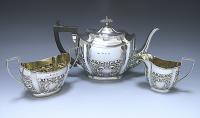 Elkington Victorian silver tea service set 1900