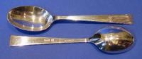 Set of 12 Art Deco Silver Tea Spoons