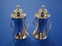 Pair of Art Nouveau Silver Pepper Pots