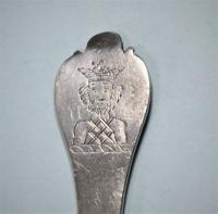 RARE JAMES II Sterling Silver Trefid Fork by John Clifton. London 1688