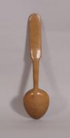 S/3558 Antique Treen 19th Century Pear Wood Spoon