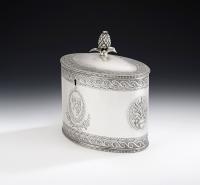 An extremely fine and rare George III Tea Caddy made in London in 1785 by Daniel Smith & Robert Sharp