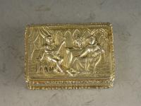 William IV Silver Gilt Vinaigrette "Chatelar playing the lute to Mary Queen of Scots"