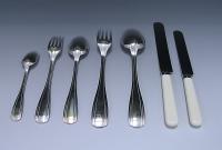  French Art Deco Silver cutlery Flatware Service set