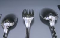 French Art Deco Silver Cutlery Flatware Service Set