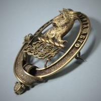 ASTON Antique Silver Gilt Scottish Clan Badge. Circa 1870