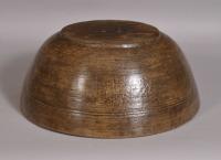 S/3577 Antique Treen 19th Century Sycamore Bowl