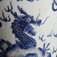 A LARGE BLUE AND WHITE CHINESE VASE AS A LAMP