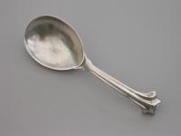 Arts and Crafts Hammered Silver Caddy Spoon