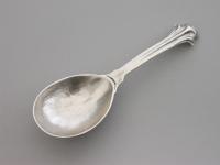 Arts & Crafts Hammered Silver Caddy Spoon