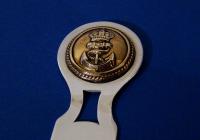 Scottish Silver & Brass 'Royal Navy Dress Button' Bookmark