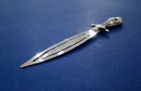 Edwardian Silver & Granite 'Sword' Bookmark
