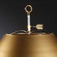A Steel and Brass Bouillotte Lamp after Maison Jansen of Large Scale