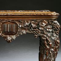 Carved Walnut Library Table