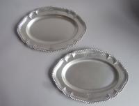 The Milton Abbey Canape Dishes. A very fine pair of George II Canape Dishes made in London in 1752 by Peter Taylor