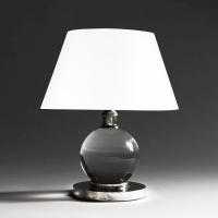 A Crystal Ball Lamp After Jacques Adnet