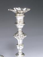 Georgian silver cast candlesticks George Boothby 1753