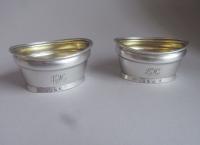 Newcastle. A pair of English Provincial Salt Cellars made in Newcastle circa 1790 by John Langlands.