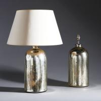 A Pair of Verre Eglomise Bottle Lamps