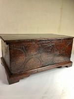 Small Well Carved Oak Coffer