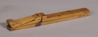 S/3602 Antique Treen 19th Century Boxwood Foot Rule
