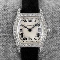 Cartier Platinum Diamond Tortue Wristwatch circa 1912