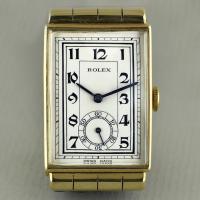 Rolex, Art Deco, Gold With Hooded Lugs Wristwatch 1937