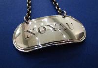 A Rare George III Silver 'NOYAU' Wine Label