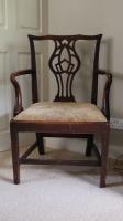 A late-18th/early-19th century mahogany open armchair