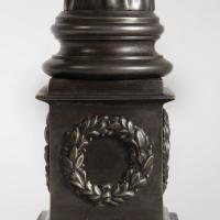 A Pair of Bronze Column Lamps