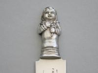 Victorian Novelty Silver Baby in Swaddling Clothes Bookmark